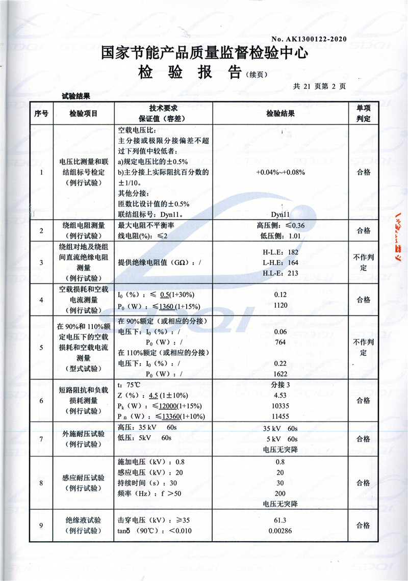 高低压试验报告-S11-1250殷都殷都殷都油浸式变压器-2.jpg
